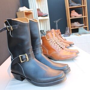 Handmade Leather Engineer Boots